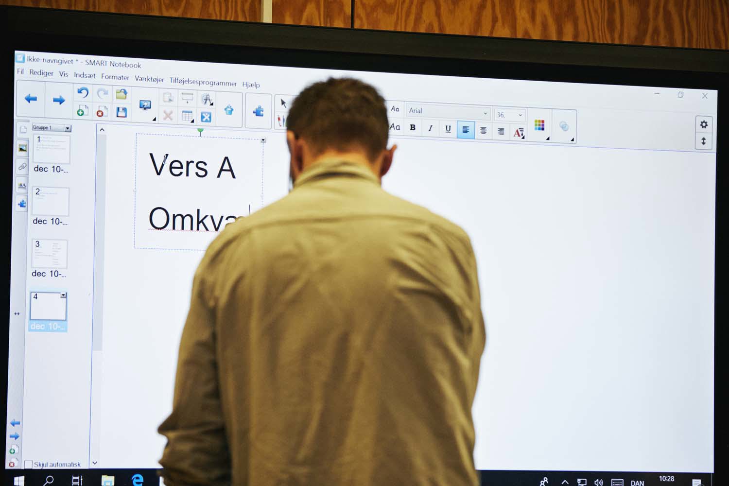 Lærer Smartboard Tavle Undervisning Broe